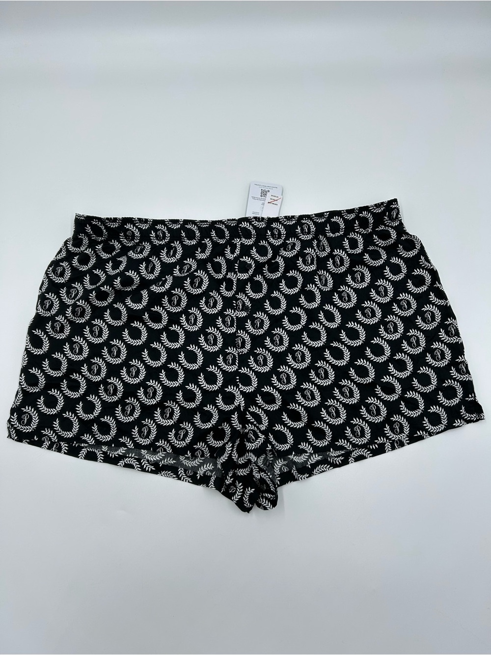 Pink Victoria's Secret Black Printed Boxer Bottoms XL NWT